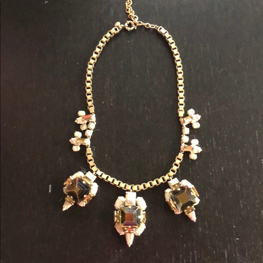 Jcrew amber rhinestone necklace